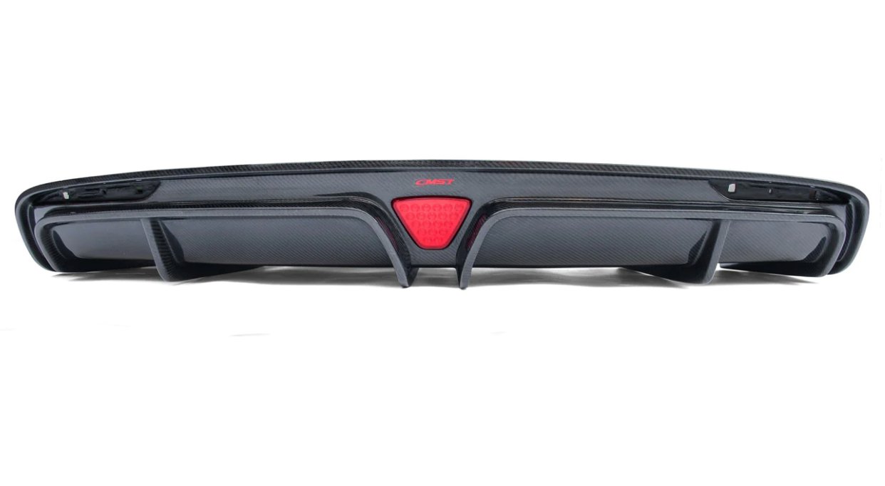 CMST - TESLA MODEL S CARBON FIBRE REAR DIFFUSER WITH LED BRAKE LIGHT - Aero Carbon UK