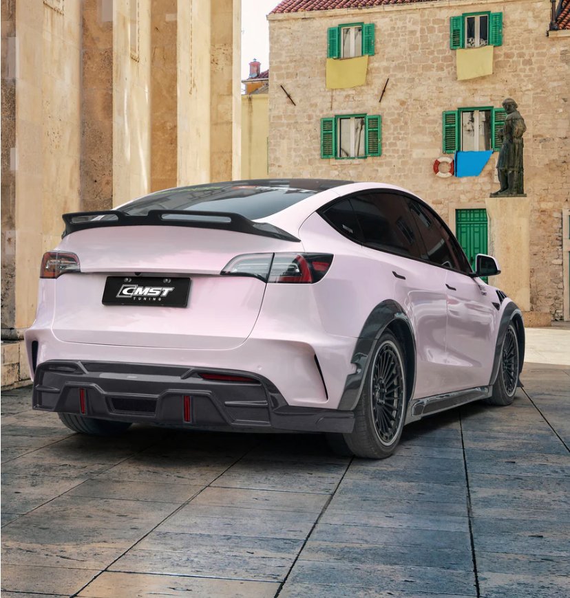 CMST - TESLA MODEL Y CARBON FIBRE REAR DIFFUSER V4 - Aero Carbon UK