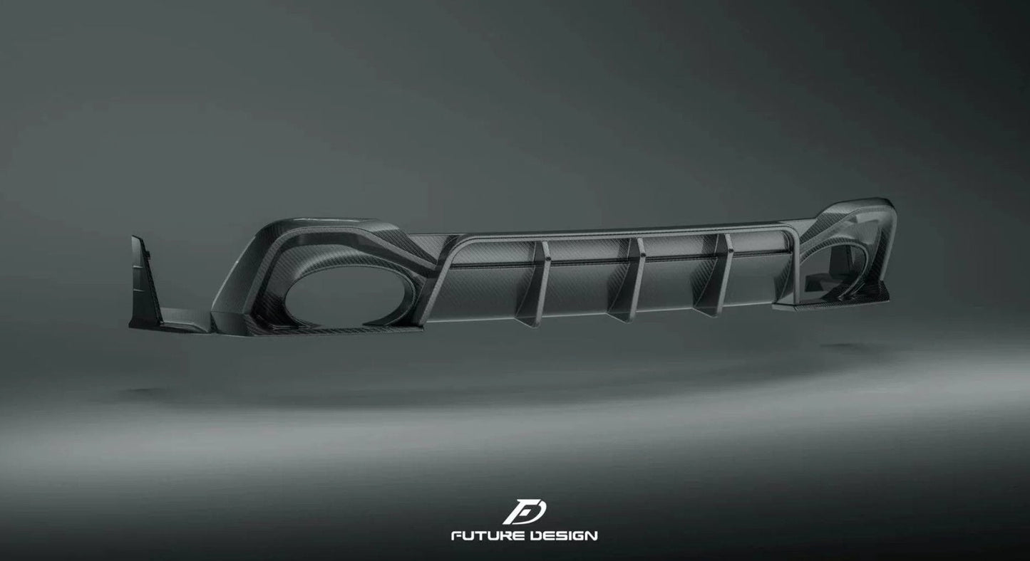 FUTURE DESIGN - AUDI RS6 RS7 C8 CARBON FIBRE REAR DIFFUSER & WINGLET SET - Aero Carbon UK