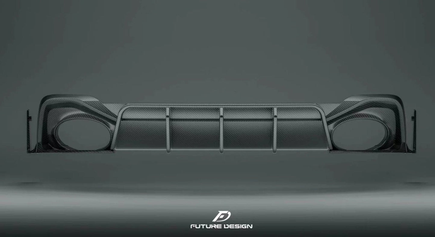 FUTURE DESIGN - AUDI RS6 RS7 C8 CARBON FIBRE REAR DIFFUSER & WINGLET SET - Aero Carbon UK