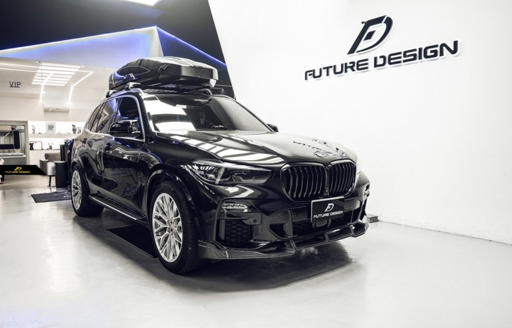 FUTURE DESIGN - BMW X5 G05 DRY CARBON FIBRE FRONT LIP - Aero Carbon UK