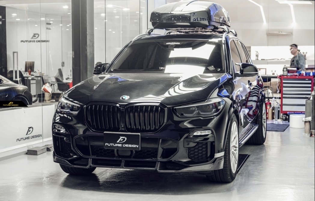 FUTURE DESIGN - BMW X5 G05 DRY CARBON FIBRE FRONT LIP - Aero Carbon UK
