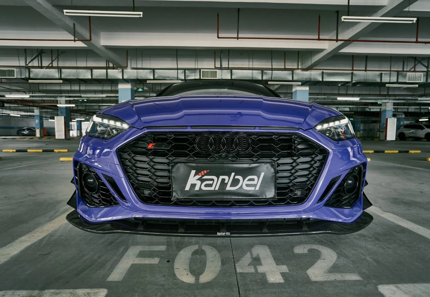 KARBEL - AUDI RS5 B9.5 2020+ DRY CARBON FRONT LIP - Aero Carbon UK