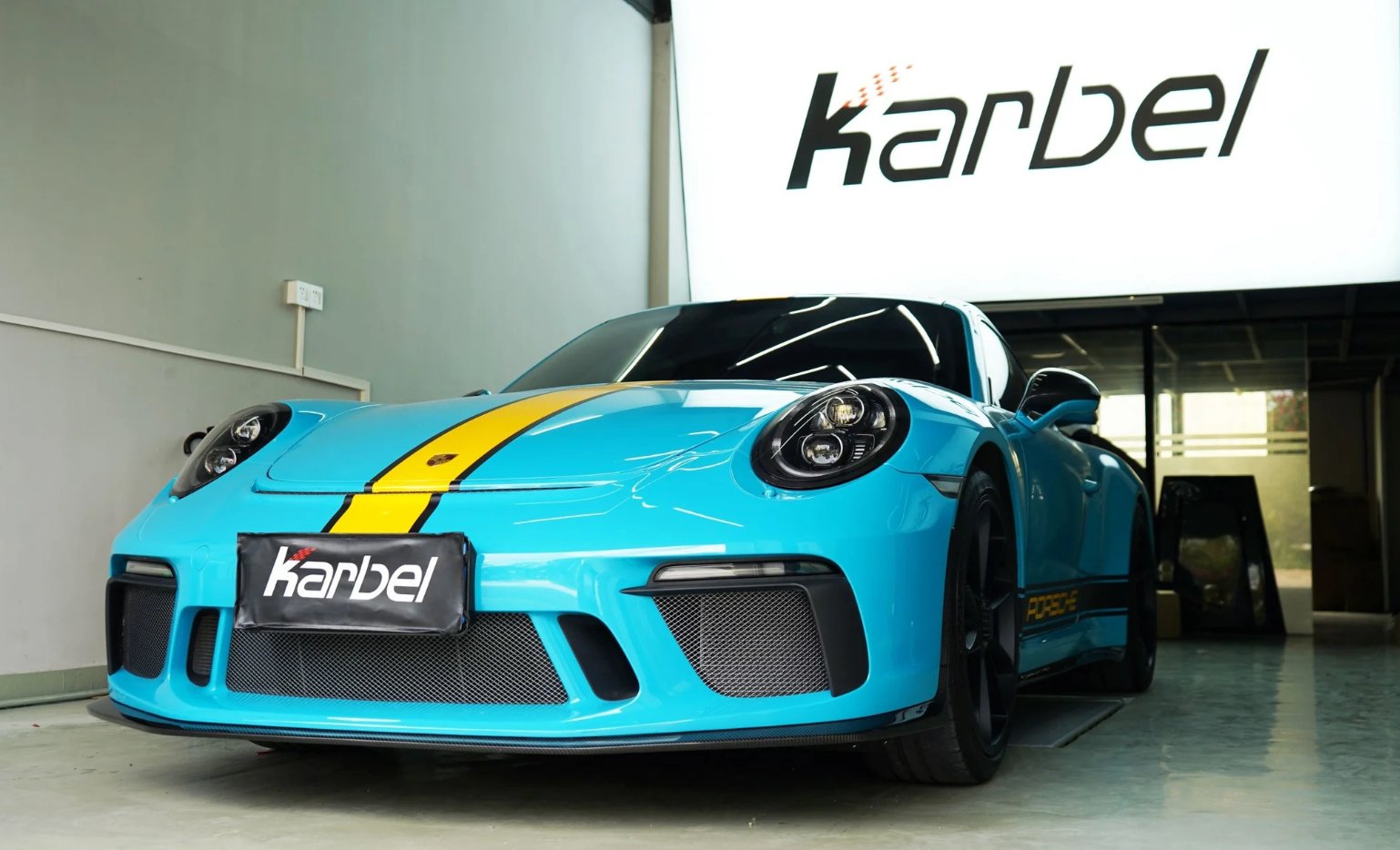 KARBEL - PORSCHE 911 991.2 GT3 DRY CARBON FRONT LIP - Aero Carbon UK