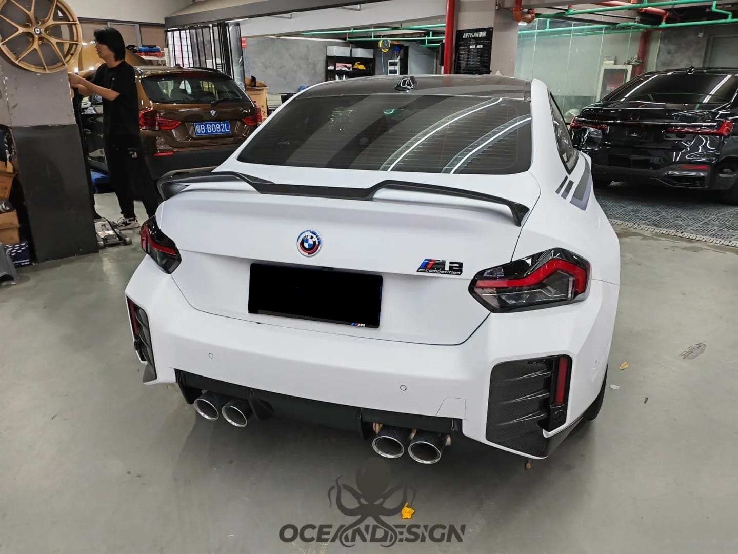 OCEAN DESIGN - BMW M2 G87 DRY CARBON REAR SPOILER - Aero Carbon UK