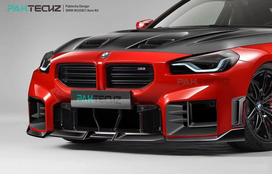 PAKTECHZ - BMW M2 G87 DRY CARBON FIBRE FRONT AIR INLET SET - Aero Carbon UK