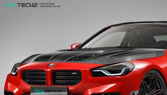 PAKTECHZ - BMW M2 G87 DRY CARBON FIBRE FRONT BONNET HOOD - Aero Carbon UK