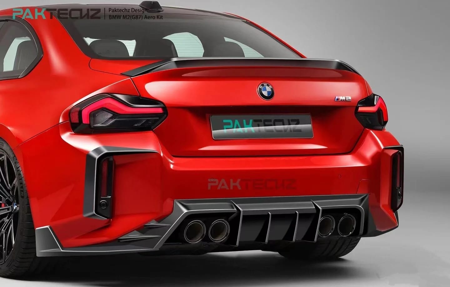PAKTECHZ - BMW M2 G87 DRY CARBON FIBRE REAR SPOILER - Aero Carbon UK