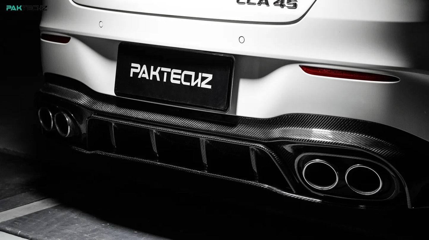 PAKTECHZ - MERCEDES BENZ CLA W118 DRY CARBON FIBRE REAR DIFFUSER - Aero Carbon UK