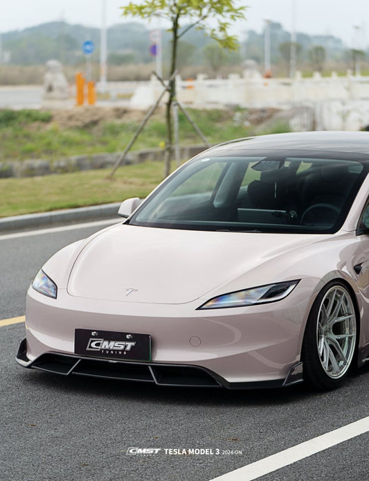 CMST - TESLA MODEL 3 CARBON FIBRE FRONT LIP SPLITTER V1