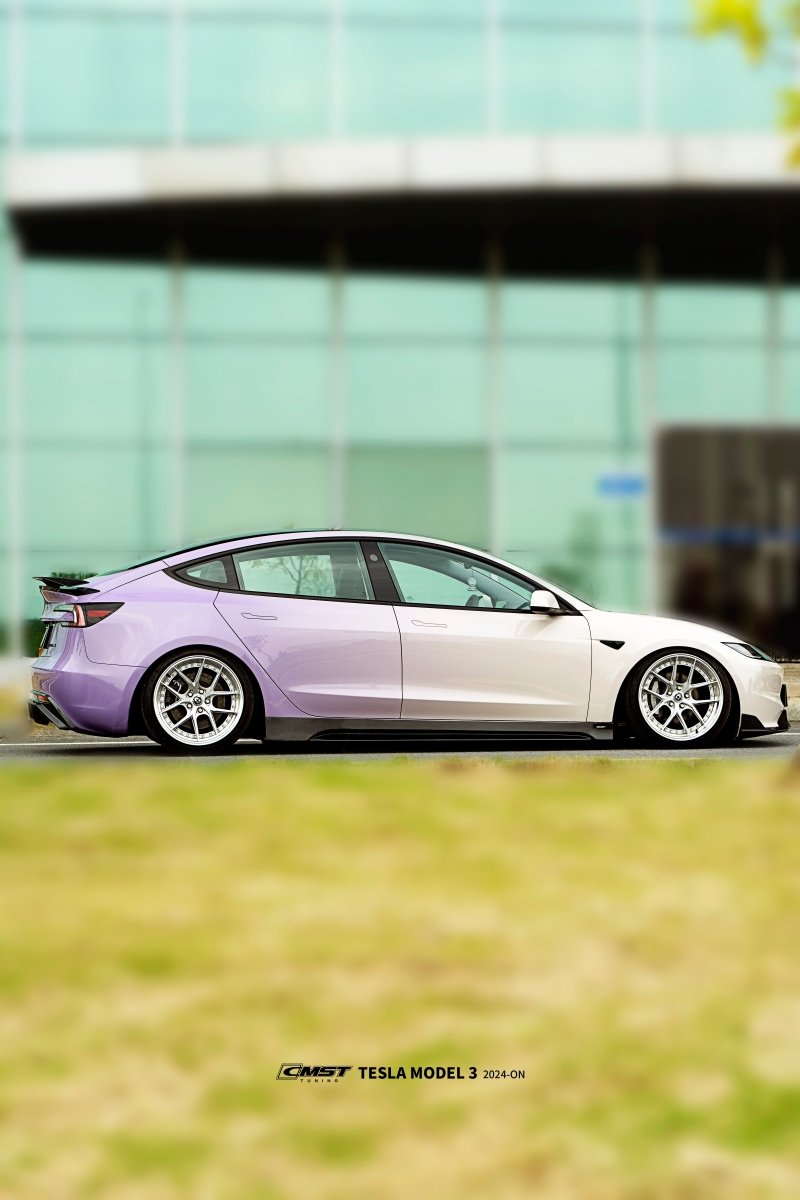CMST - TESLA MODEL 3 CARBON FIBRE SIDE SKIRTS V1