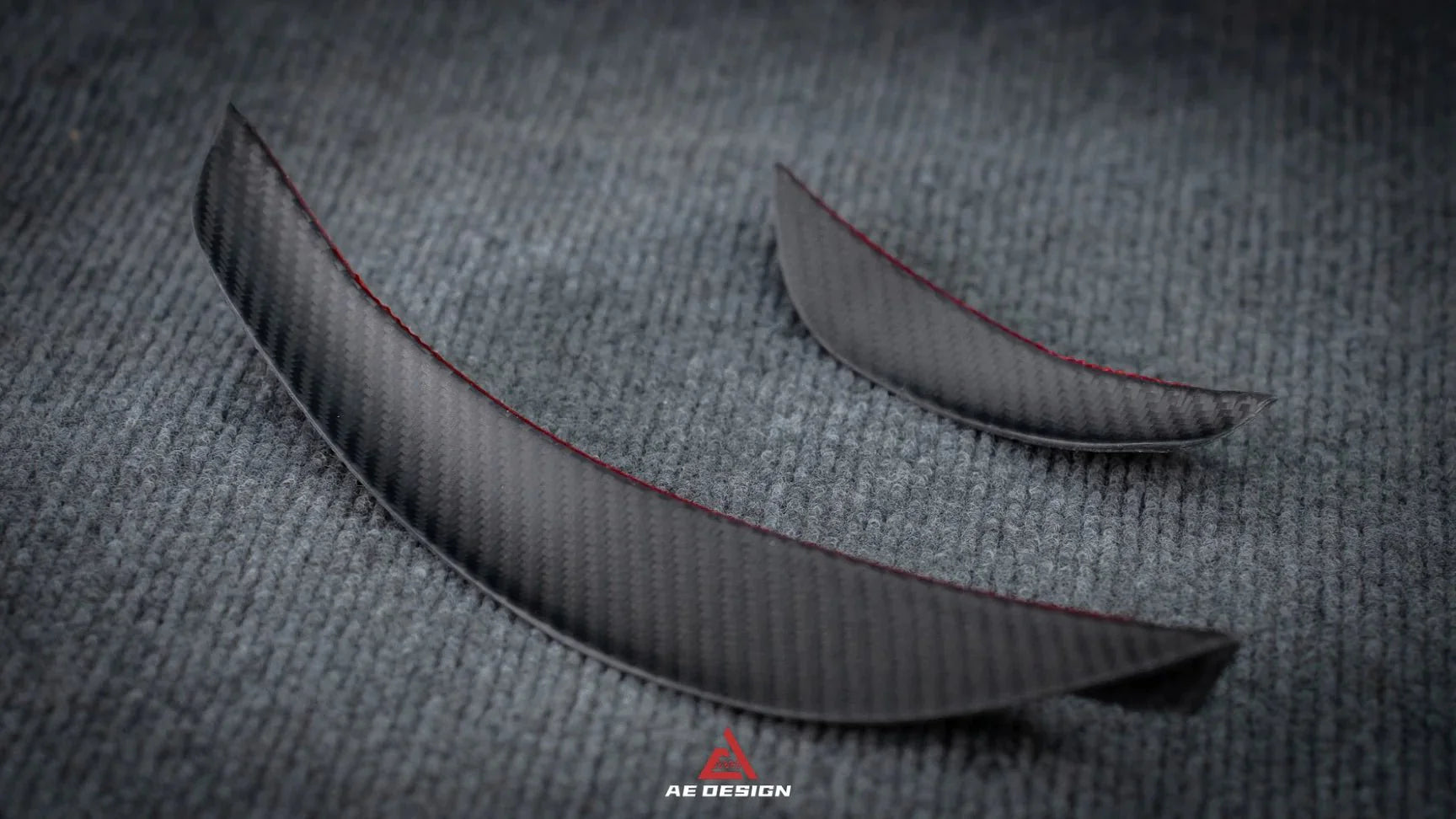 AERO CARBON - TESLA MODEL Y CARBON FIBRE FRONT BUMPER CANARDS - Aero Carbon UK