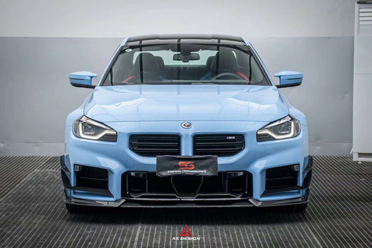 AERO DESIGN - BMW M2 G87 DRY CARBON FIBRE FRONT LIP V2 - Aero Carbon UK