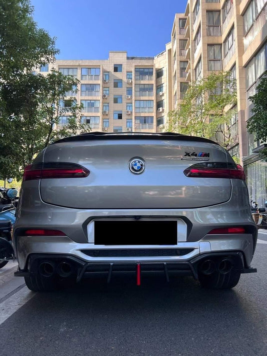 AERO DESIGN -  BMW X4M F98 CARBON FIBRE REAR DIFFUSER WITH LED BRAKE LIGHT Aero Carbon UK