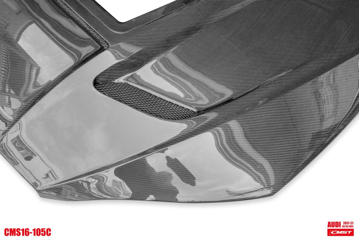 CMST - AUDI A5 S5 RS5 B9 B9.5 CARBON FIBRE TRANSPARENT BONNET HOOD - Aero Carbon UK