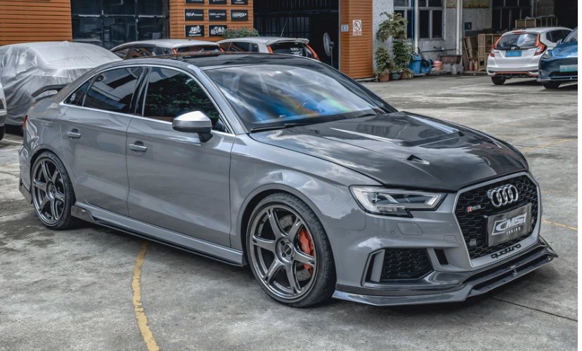 CMST - AUDI RS3 S3 A3 8V CARBON FIBRE BONNET HOOD V4 - Aero Carbon UK