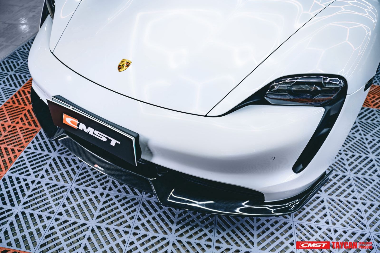 CMST - PORSCHE TAYCAN CARBON FIBRE FRONT LIP - Aero Carbon UK