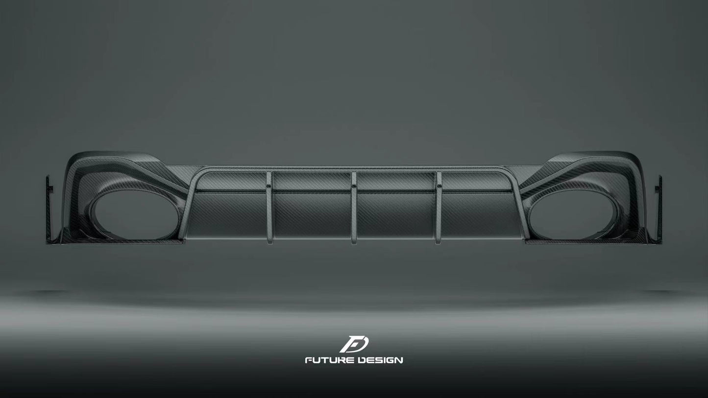 FUTURE DESIGN - AUDI RS6 RS7 C8 DRY CARBON FIBRE REAR DIFFUSER & CANARDS ( BLAZE KIT) - Aero Carbon UK