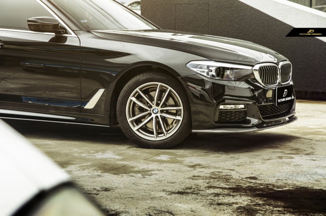 FUTURE DESIGN - BMW 5 SERIES G30 PRE LCI CARBON FIBRE FRONT LIP ( 3D STYLE ) - Aero Carbon UK