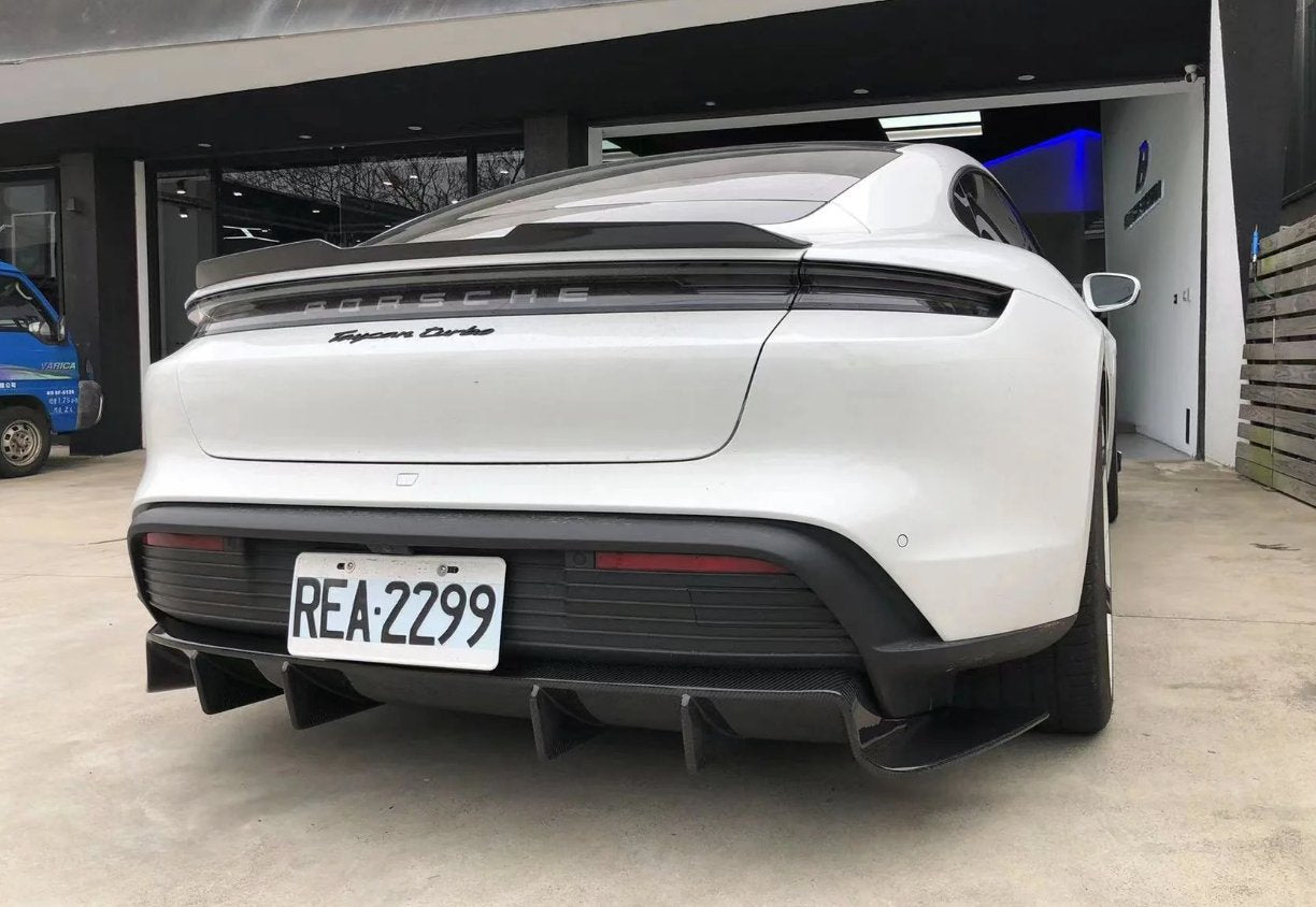 FUTURE DESIGN - PORSCHE TAYCAN CARBON FIBRE REAR SPOILER - Aero Carbon UK