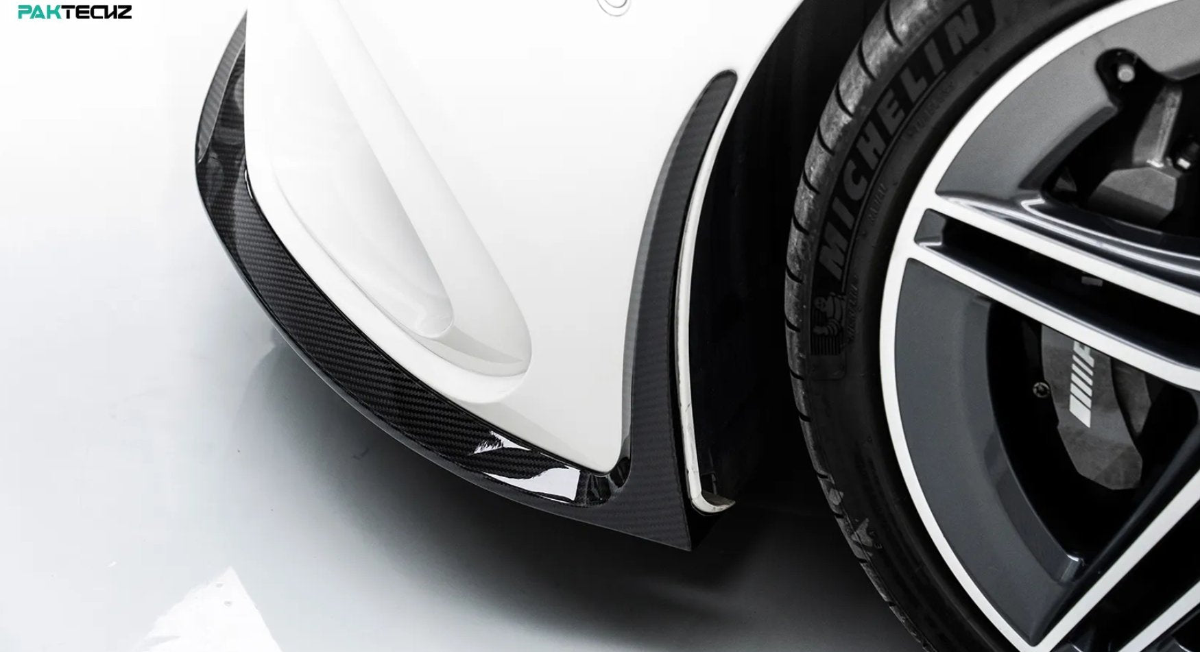 PAKTECHZ - MERCEDES BENZ CLA W118 DRY CARBON FIBRE FRONT LIP SPLITTER - Aero Carbon UK